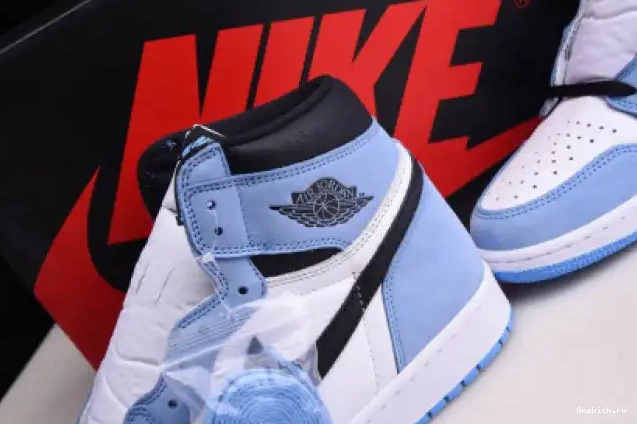 One Kick HIGH BLUE JORDAN RETRO WHITE AIR 1 UNIVERSITY BLACK 555088-134 0609